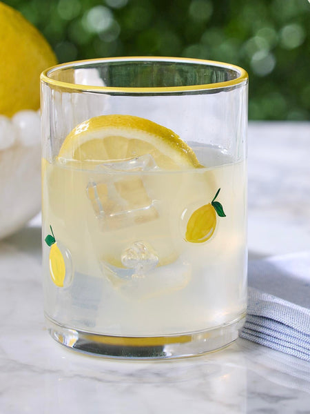 Lemon Double Old Fashioned Glass