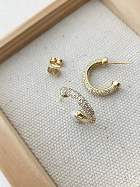 Pave Luminous Hoop Earring