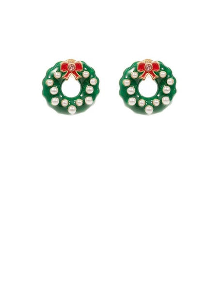 Christmas Wreath Earrings