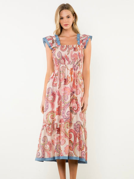 Paisley Pathway Midi Dress