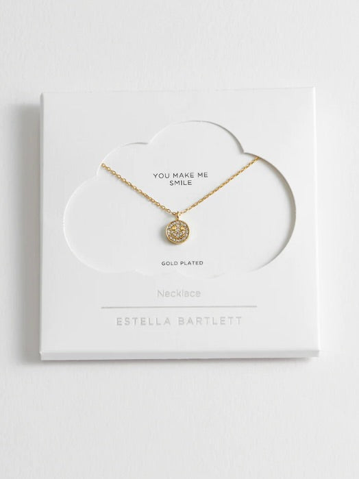 Smiley Pave Necklace