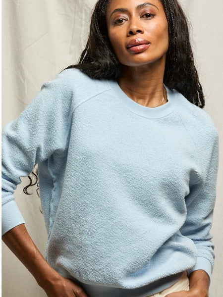 {perfectwhitetee} Ziggy Inside Out Fleece Long Sleeve Shrunken Crewneck Sweatshirt