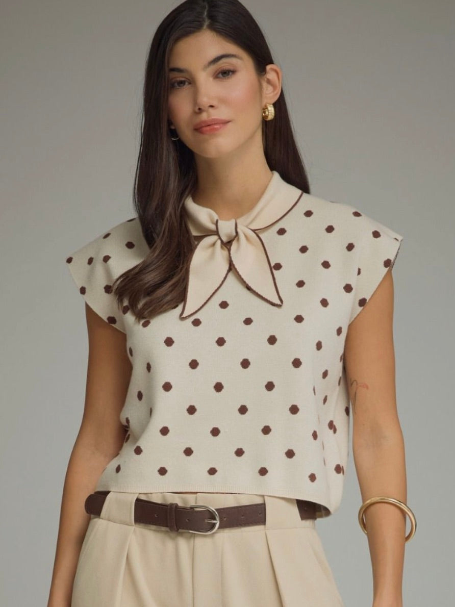 Dotty Tie Top