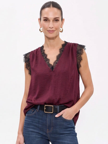 Neck Lace Trim Top