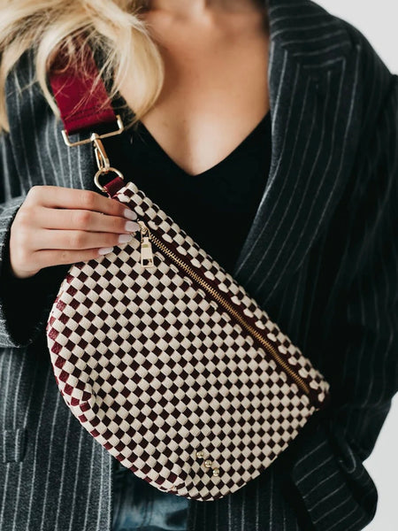 Studded Checkered Westlyn Bag