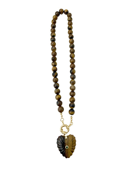 Briar Beaded Necklace with Heart