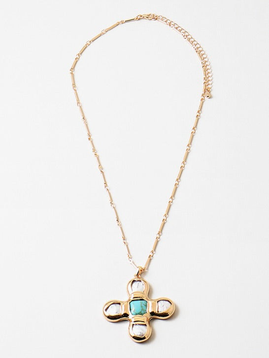 Pearl Cross Necklace