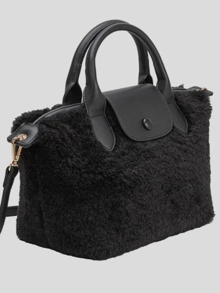 Winnie Sherpa Top Handle Bag