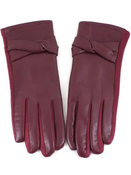 Faux Leather Gloves