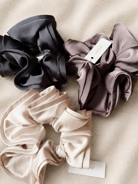 Neutral Mega Satin Scrunchie