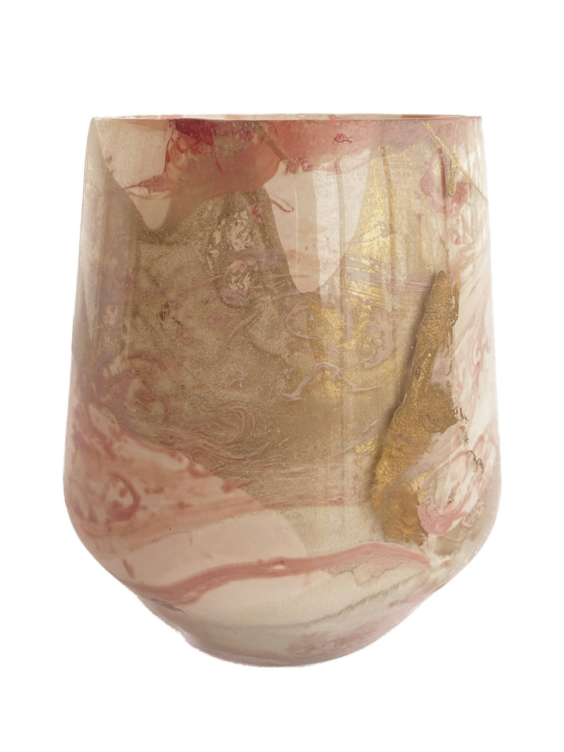 3.5" High Marbled Pink Votive