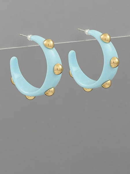 Summer Studded Hoop