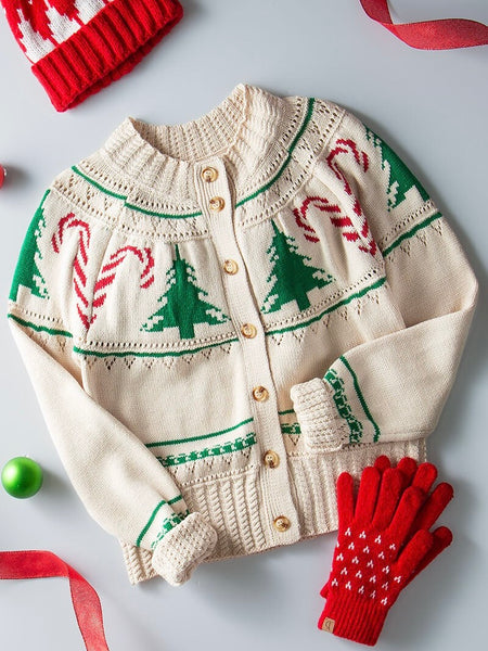 Super Holiday Cheer Crewneck Cardigan