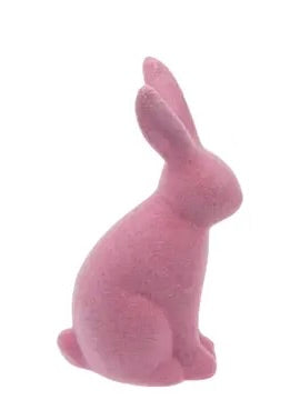 Flocked Terracotta Bunny