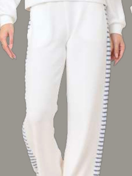 Cloud Wide Leg Pant with Navy Striped Insert