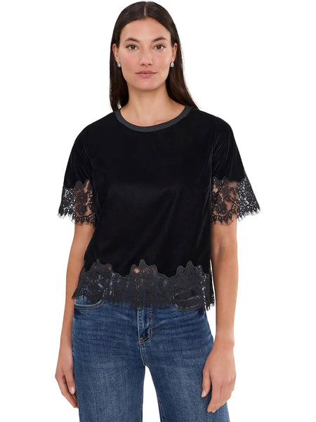 Sanctuary One Of A Kind Velvet Lace Top