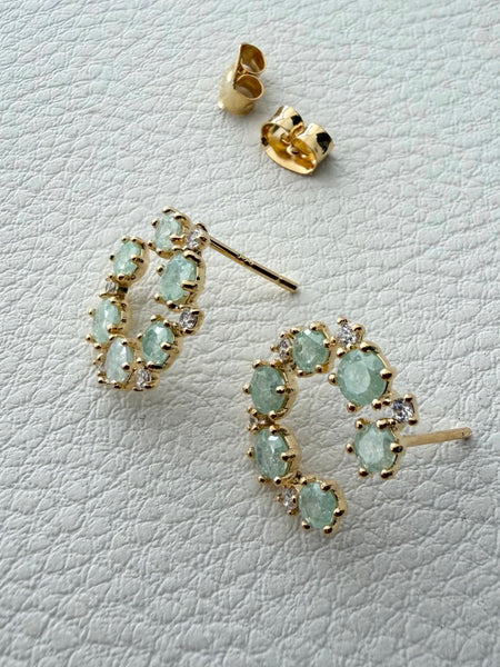 C-Shape CZ Earring