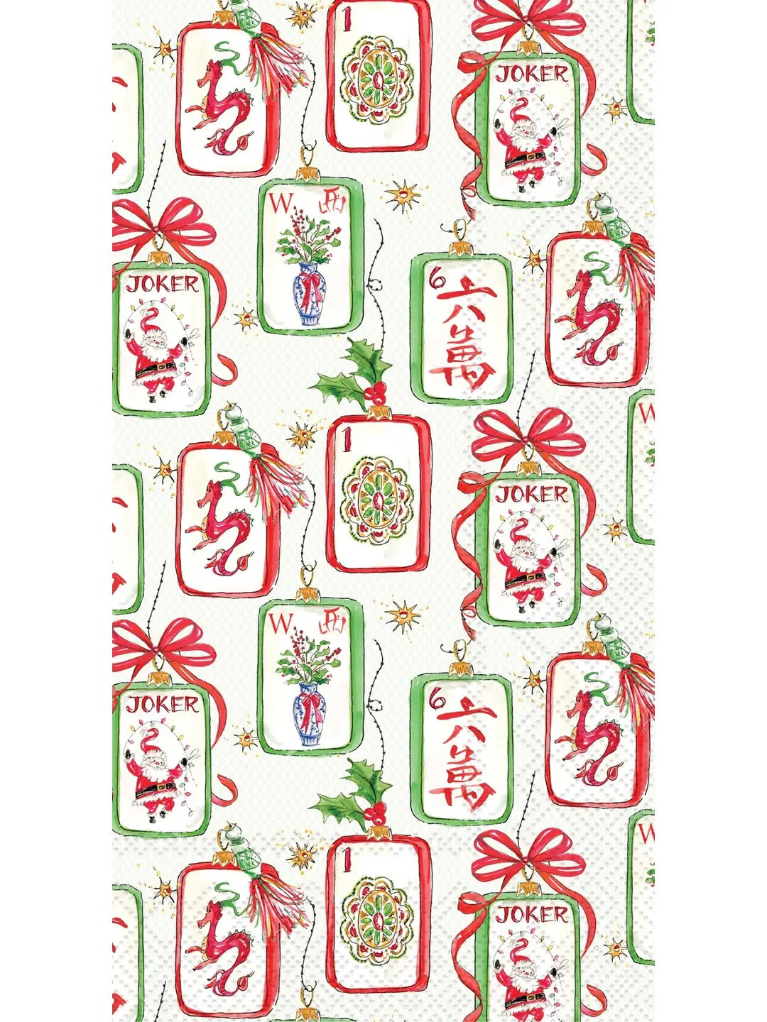 Mahjong Holiday Paper Guest Towel