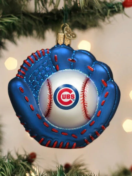 Cubs Baseball Mitt Ornament