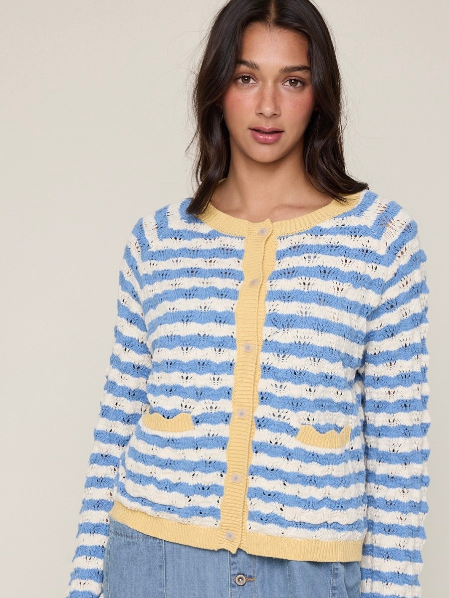 Natalie Stripe Cardigan