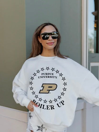 Purdue Drop Shoulder Crewneck