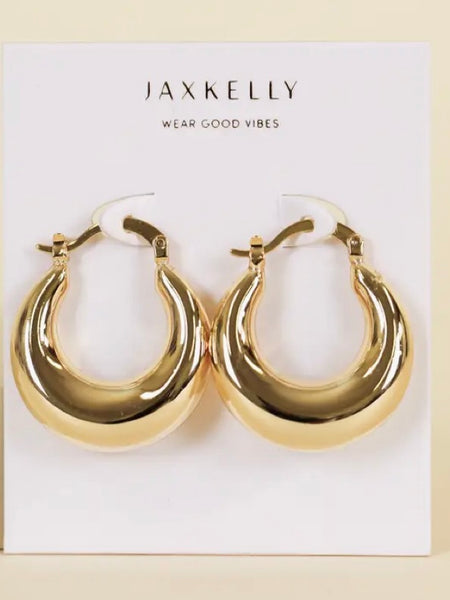 JaxKelly Hoop Sculptural Wide Earrings