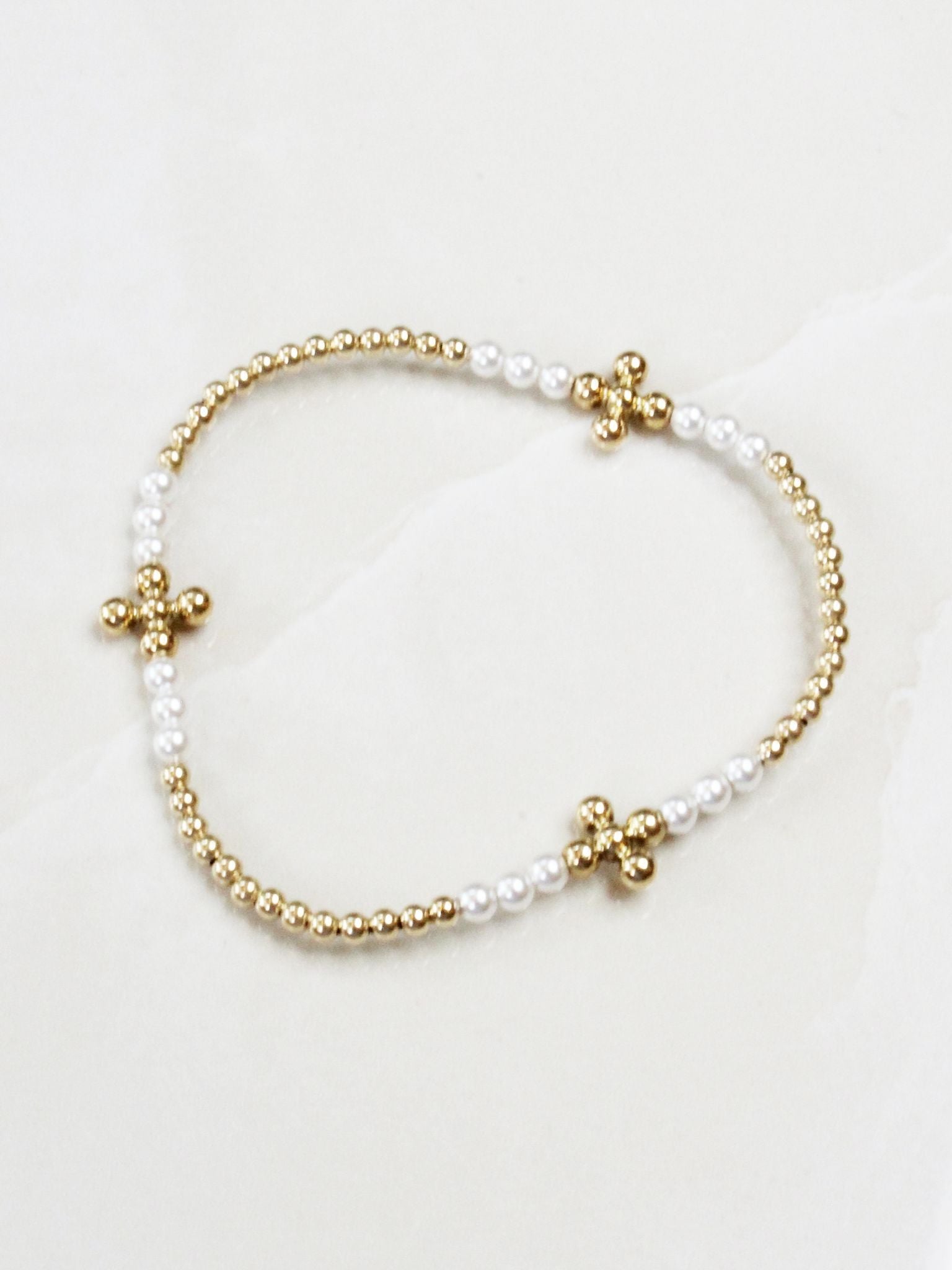Signature Cross Gold Bliss 2.5mm Pearl