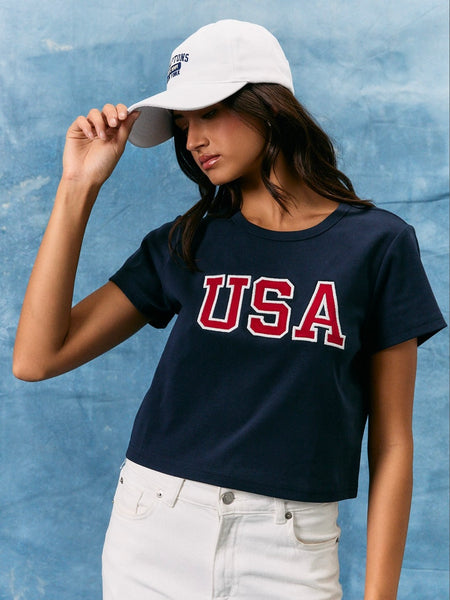 USA Short Sleeve Baby Tee