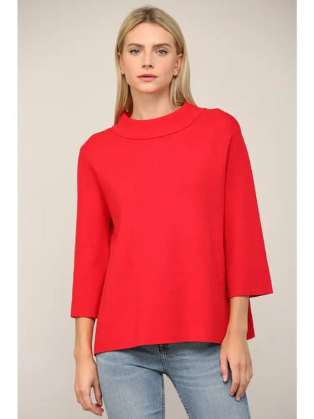 Mock Neck Pullover Sweater