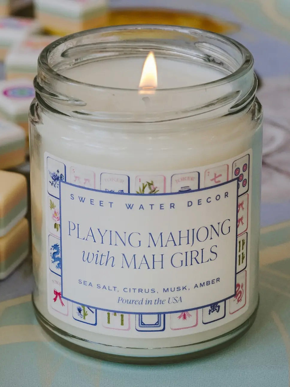 Playing Mahjong with Mah Girls Candle