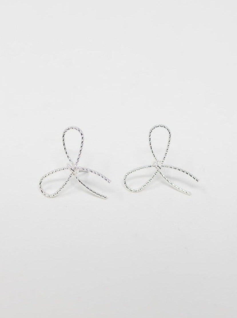 Textured Bow Earring