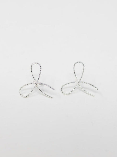 Textured Bow Earring