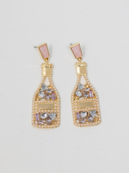 Rosé Bottle Earrings