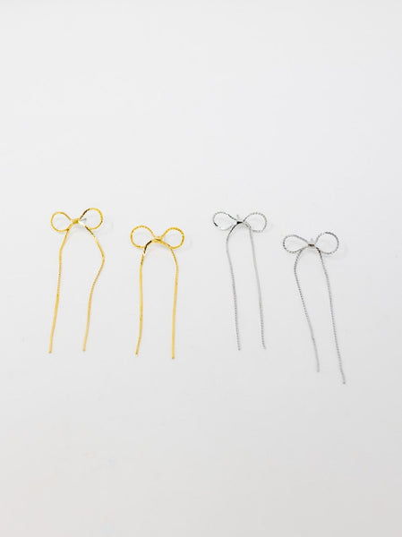 Ribbon Chain Earrings