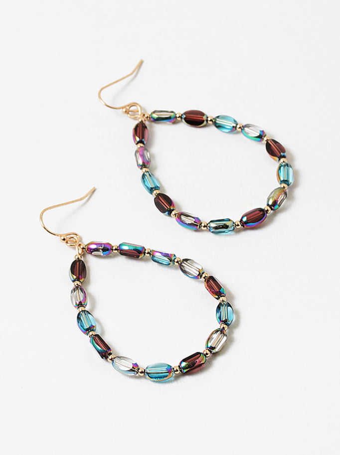 Iridescent Teardrop Earring