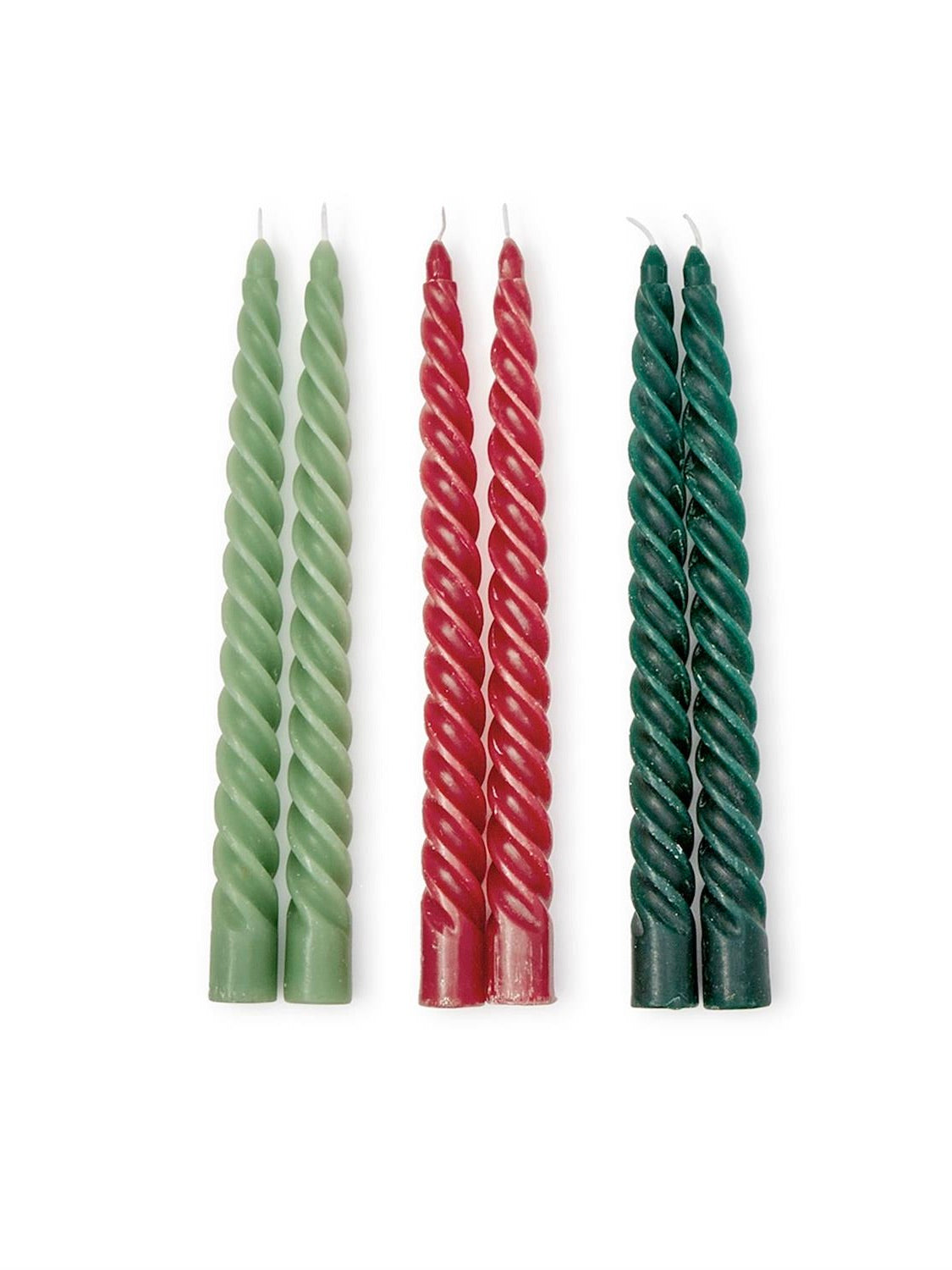 Set of 2 Twist Taper Candles