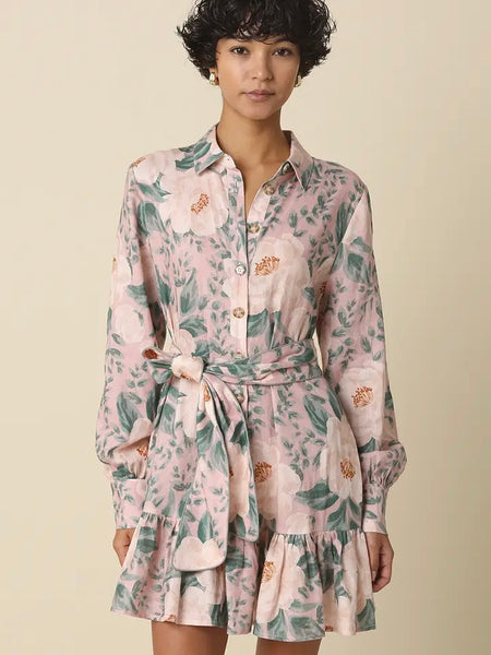 Kiana Floral Belted Dress