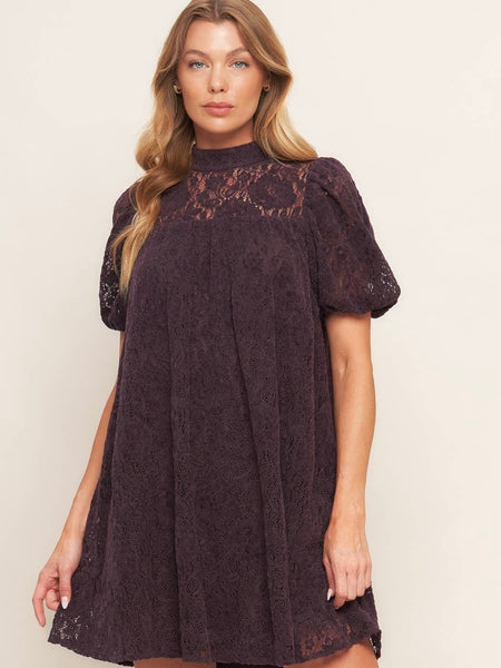 Woven Lace Mini Dress