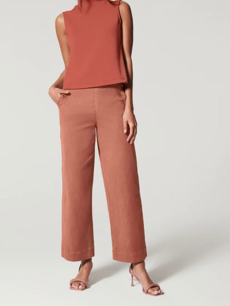 Spanx : Stretch Twill Cropped Wide Leg Pant