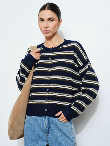 Blythe Stripe Cardigan Sweater