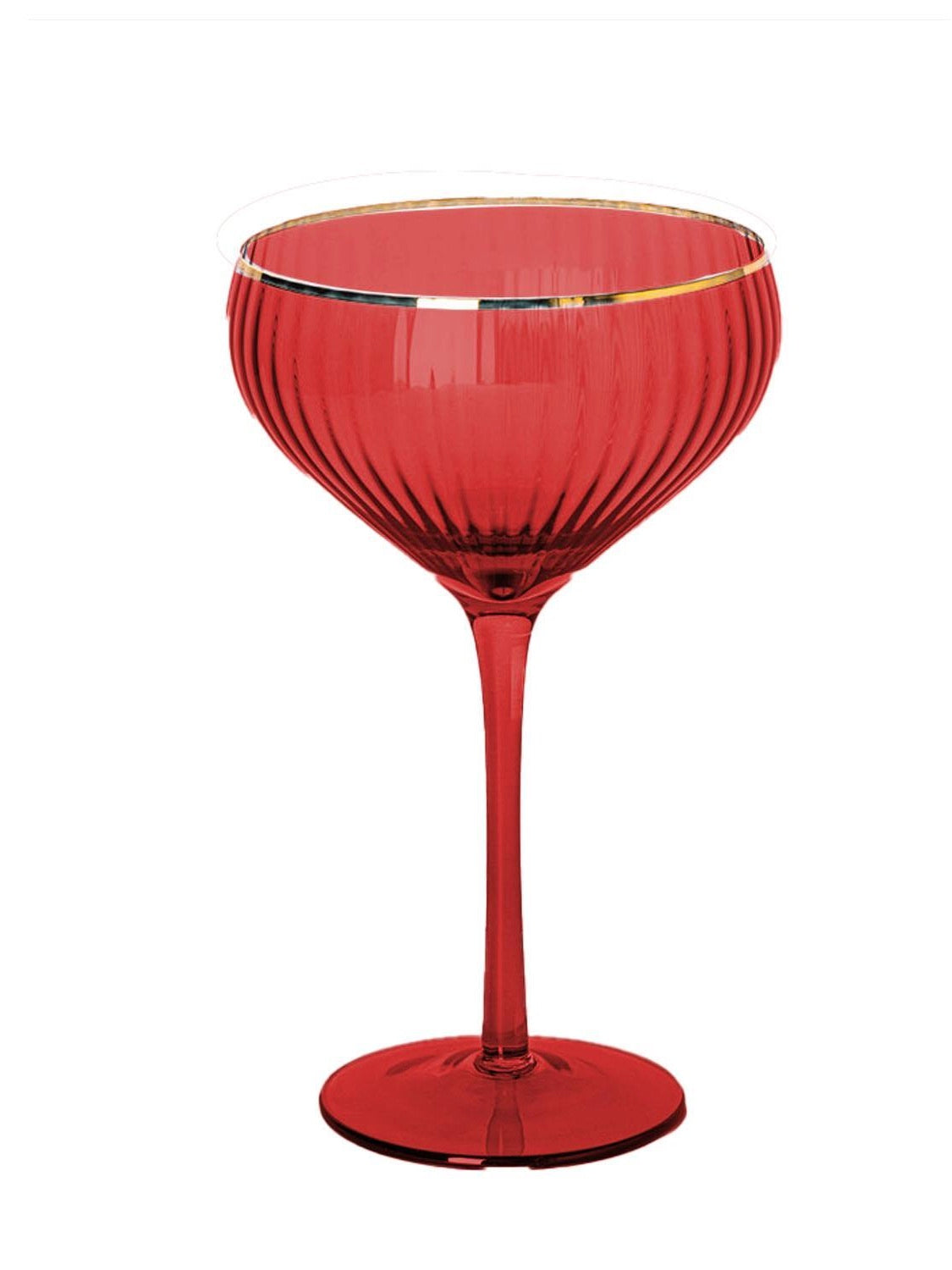 Holiday Ribbed Coupe Glass