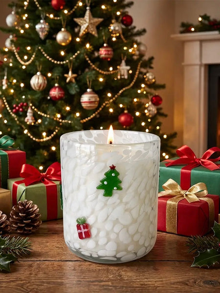 Tree & Gift Icon Candle