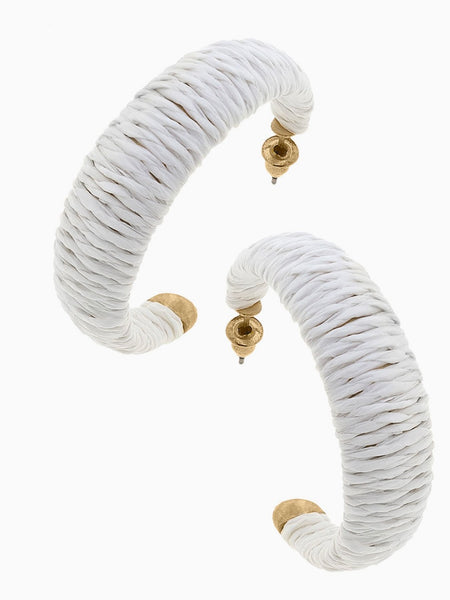 Cancun Raffia Hoops