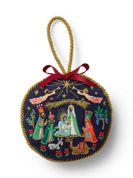 Nativity Embroidered Ornament