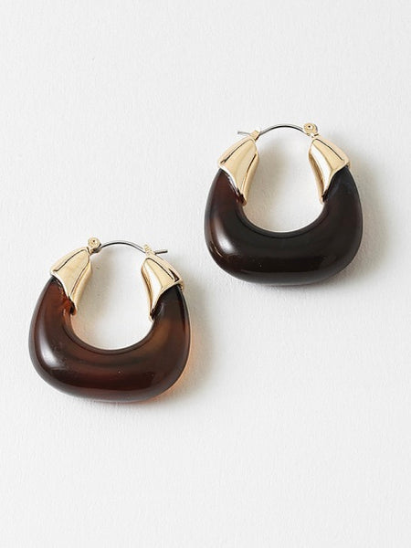 Chunky U-Shaped Resin Hoop