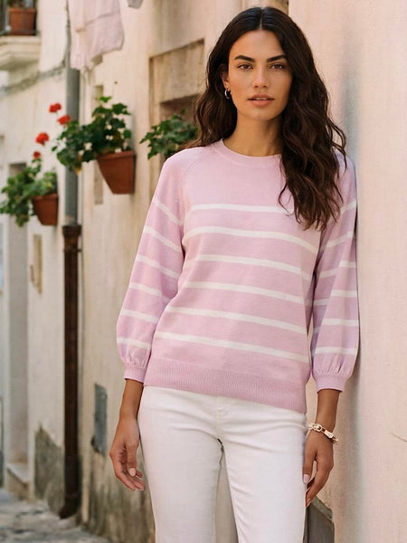 Karen Kane Stripe Raglan Sweater