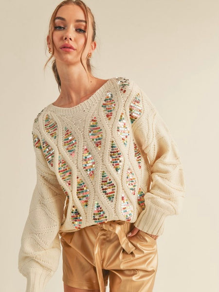 Maya Sequin Sweater