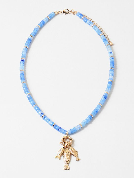 Blue Fish Necklace