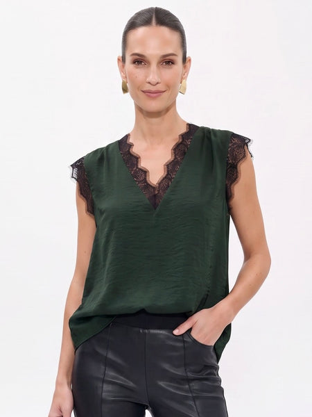 Neck Lace Trim Top