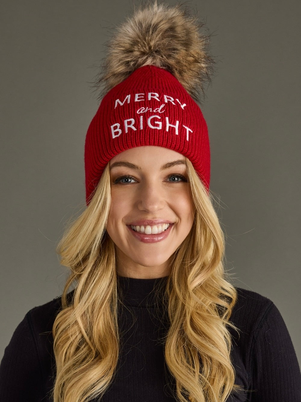 Merry & Bright Pom Hat